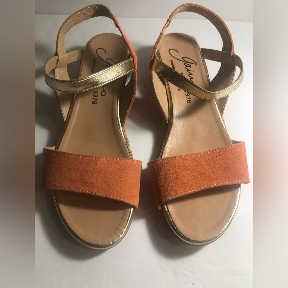 Gairno Sandals Suede salmon colored handmade